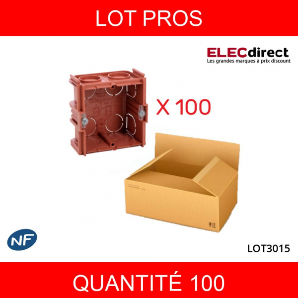 Legrand - LOT PROS - Boîte à sceller monoposte prof. 40mm - 080141X100