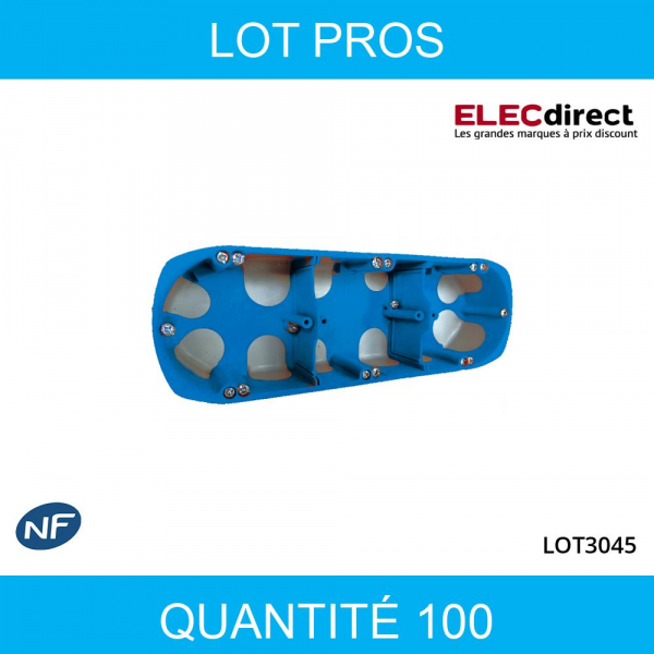 SIB - LOT PROS - Boîte triple BBC entraxe 71 mm - Réf : P33971X100