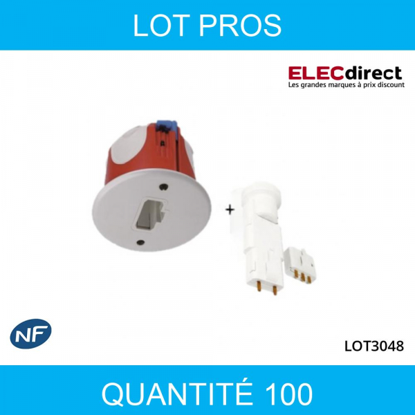 SIB - LOT PROS - Kit Sortie d'applique DCL BBC + douille (mural) - P35449X100