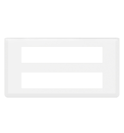 Legrand Mosaic - Plaque 2 x 10 modules - Blanc - Réf : 078828L