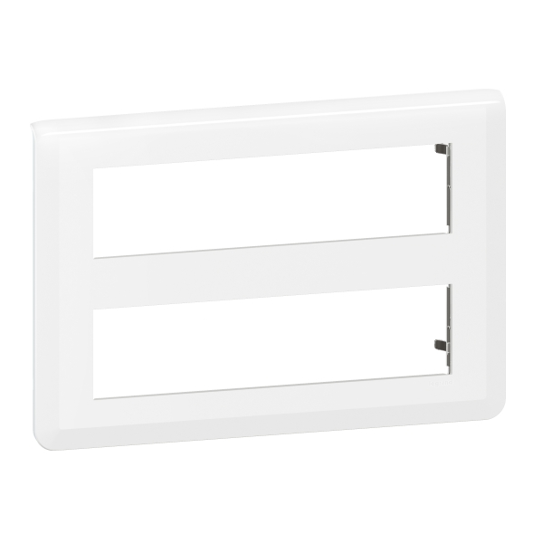 Legrand Mosaic - Plaque 2 x 8 modules - Blanc - Réf : 078837L