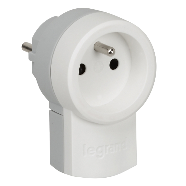 Legrand - Fiche double fonction - 250 V - 16 A avec 2P+T 16 A - blanc - Réf : 050461