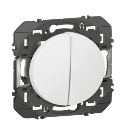 Legrand - Dooxie - Transformeur interrupteur - 5 fonctions va-et-vient et poussoir - finition blanc - Réf : 600031
