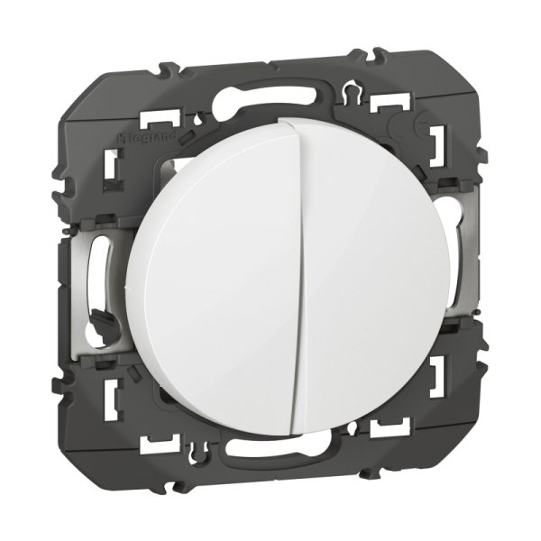 Legrand - Dooxie - Transformeur interrupteur - 5 fonctions va-et-vient et poussoir - finition blanc - Réf : 600031