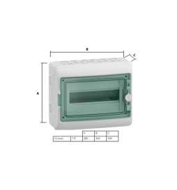 Coffret Mureva 1 rangée 12M Réf. : 13962M