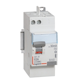 LEGRAND - Inter différentiel DX3 2P - 63A - 30mA - Type AC - Départ Haut  Auto - Réf. :411650