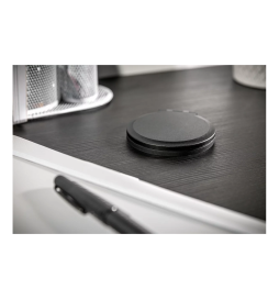 GTV Lighting - Bloc prise encastrable - chargeur induction 5W - 1 prise, 2 USB, RJ45 et HDMI - Noir - Réf.: AE-BPW1FACP-20