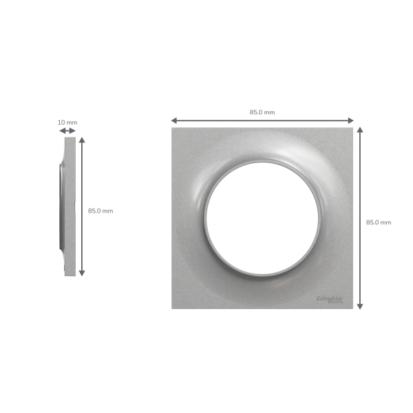 Schneider - Odace - Styl - Plaque 1 poste - Aluminium - Réf : S520702E