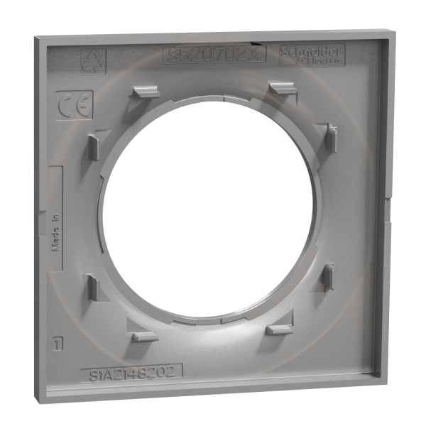 Schneider - Odace - Styl - Plaque 1 poste - Aluminium - Réf : S520702E