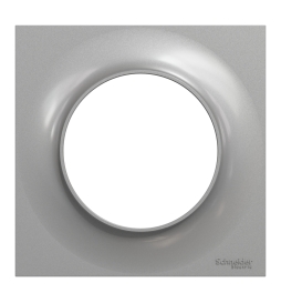 Schneider - Odace - Styl - Plaque 1 poste - Aluminium - Réf : S520702E