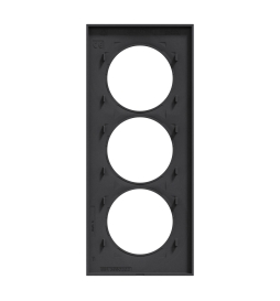 Schneider - Odace - Styl - Plaque 3 postes - entraxe 57 mm - Anthracite - Réf : S540716