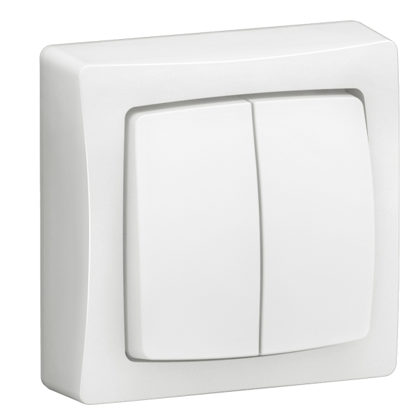 Legrand - Transformeur double 5 en 1 - interrupteur - va et vient ou poussoir double - Saillie - Complet - Réf.: 086020L