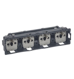 Legrand - Mécanisme Quadruple PC 2P+T Céliane - 16A - Précâblée - 8M - Réf : 067128