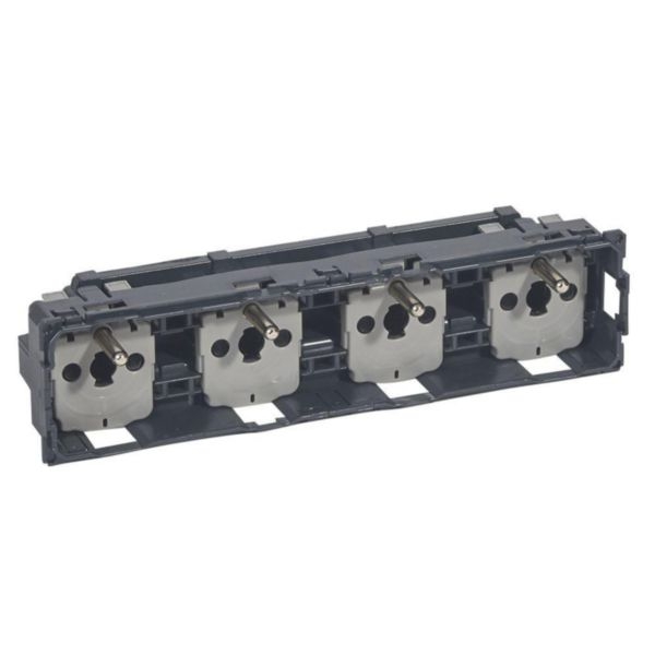 Legrand - Mécanisme Quadruple PC 2P+T Céliane - 16A - Précâblée - 8M - Réf : 067128
