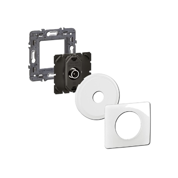 Legrand - Céliane 2024 - Prise TV complet 1 poste - 080251 + CM0382 + CB0382 + CP0001