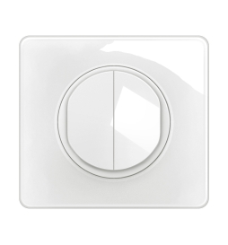 Legrand - Céliane 2024 - Double Interrupteur va-et-vient complet blanc 1 poste - Réf : 080251 + 2xCM0001 + CB2001 + CP0001