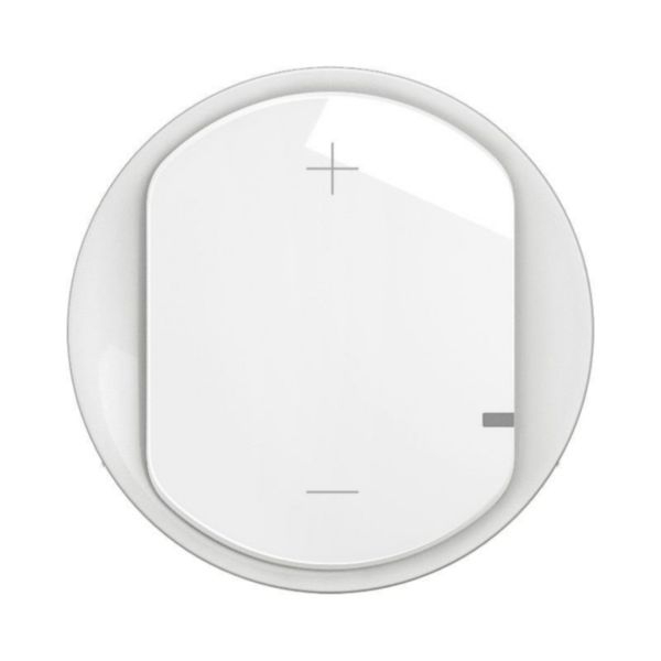 Legrand - Céliane 2024 - Enjoliveur pour variateur type poussoir 2 fils - avec LED -  Blanc -  Réf : CB0060