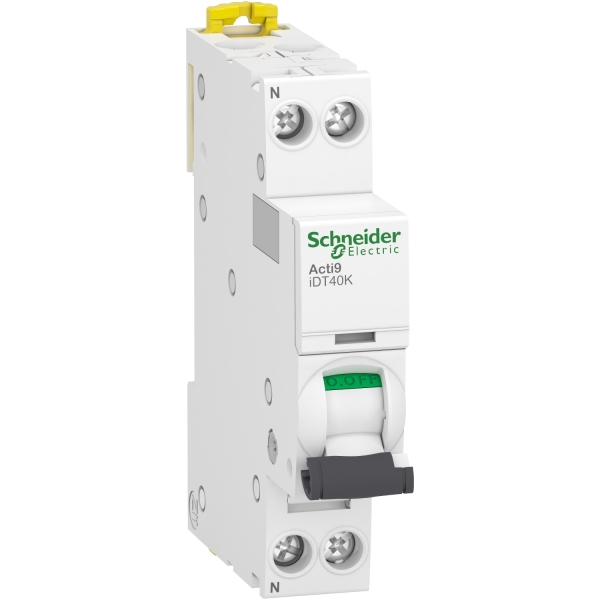 SCHNEIDER - Acti9 iDT40K - disjoncteur modulaire - 1P+N - 20A - courbe C - 4500A/4,5kA - A9P71620