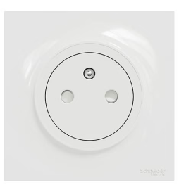 Schneider Odace - Prise de Courant Affleurante Complète - 2P+T 16A - 250V - Réf : S520052 + S520702