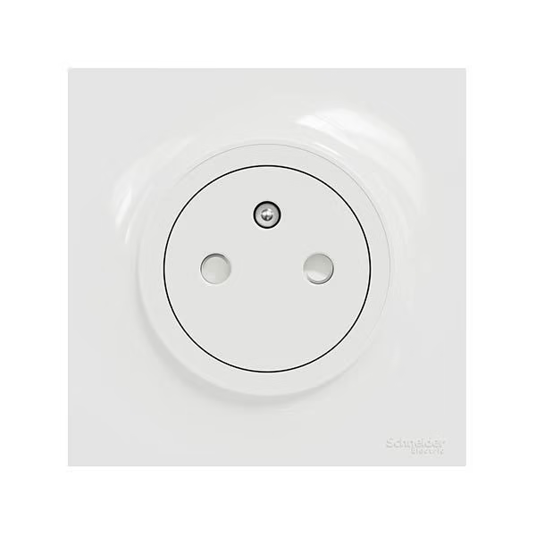 Schneider Odace - Prise de Courant Affleurante Complète - 2P+T 16A - 250V - Réf : S520052 + S520702