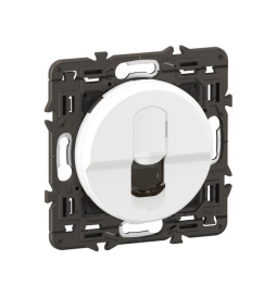 Legrand - Céliane 2024 - Prise RJ45 simple Cat.6 FTP complète blanche - SANS PLAQUE - 1 poste - Réf : CX0345