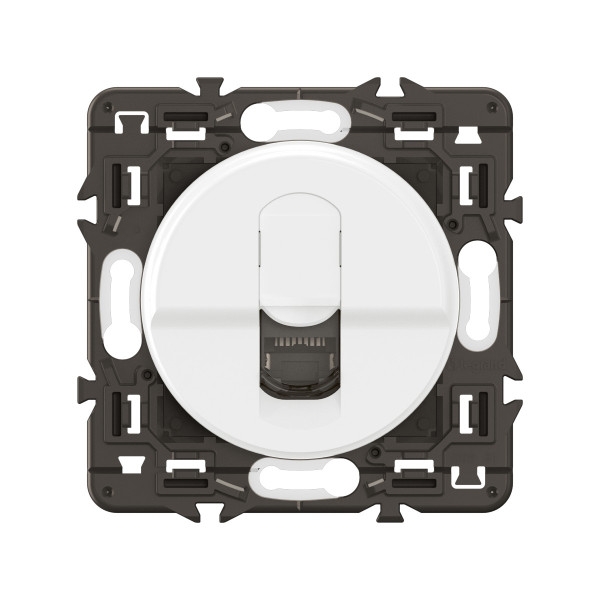 Legrand - Céliane 2024 - Prise RJ45 simple Cat.6 FTP complète blanche - SANS PLAQUE - 1 poste - Réf : CX0345
