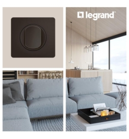 Legrand - Céliane 2024 - Plaque de finition Noir mat - 2 poste - Réf : CP0102