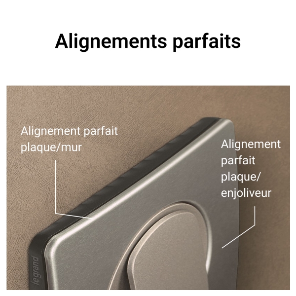 Legrand - Céliane 2024 - Plaque de finition Noir mat - 2 poste - Réf : CP0102