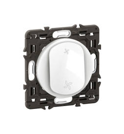 Legrand - Céliane 2024 - Poussoir 2 vitesses VMC complet - Blanc - 1 poste - Réf : CX6031 + CP0001