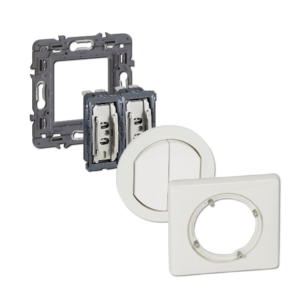 Legrand - Double Va-et-Vient Céliane complet Étanche - IP44 - Blanc - Réf : LOT3202