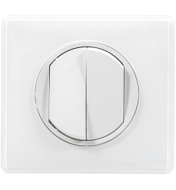 Legrand - Double Va-et-Vient Céliane complet Étanche - IP44 - Blanc - Réf : LOT3202