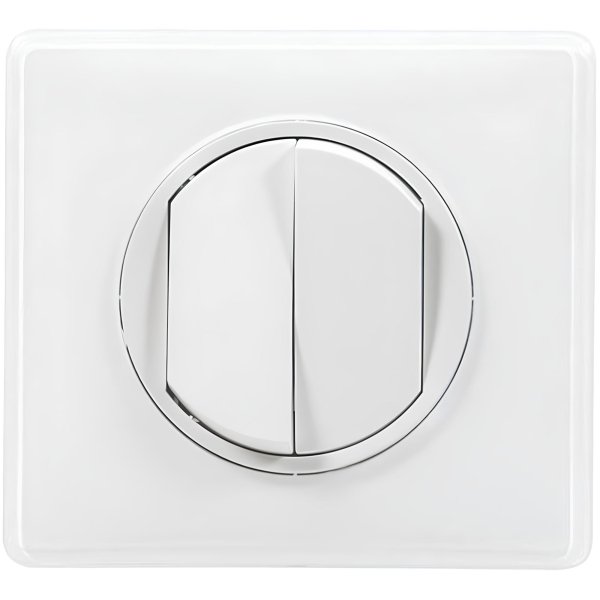 Legrand - Double Va-et-Vient Céliane complet Étanche - IP44 - Blanc - Réf : LOT3202