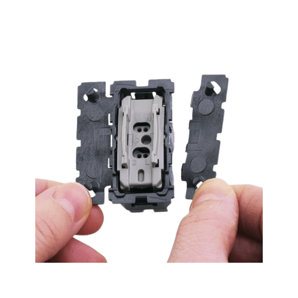 Legrand - Céliane 2024 - Double poussoir complet - Noir - SANS PLAQUE - 1 poste - Réf : CZ2031