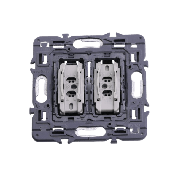 Legrand - Céliane 2024 - Double poussoir complet - Noir - SANS PLAQUE - 1 poste - Réf : CZ2031