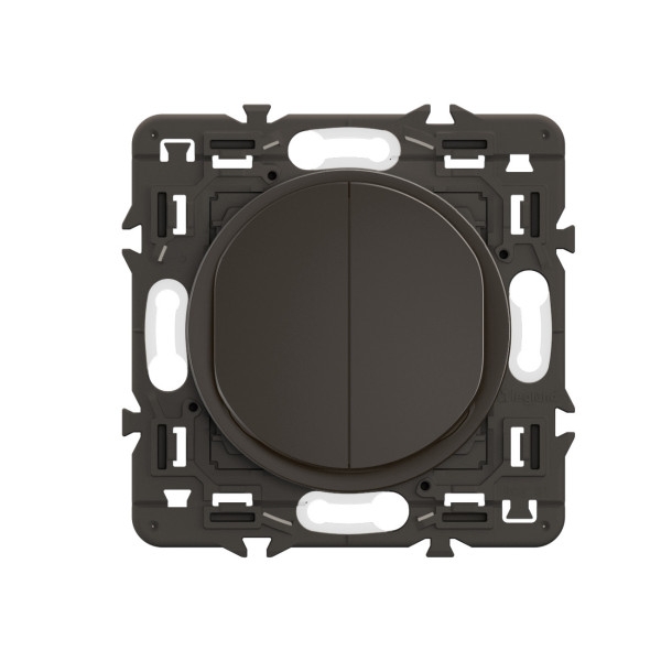 Legrand - Céliane 2024 - Double poussoir complet - Noir - SANS PLAQUE - 1 poste - Réf : CZ2031