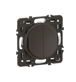 Legrand - Céliane 2024 - Double poussoir complet - Noir - SANS PLAQUE - 1 poste - Réf : CZ2031