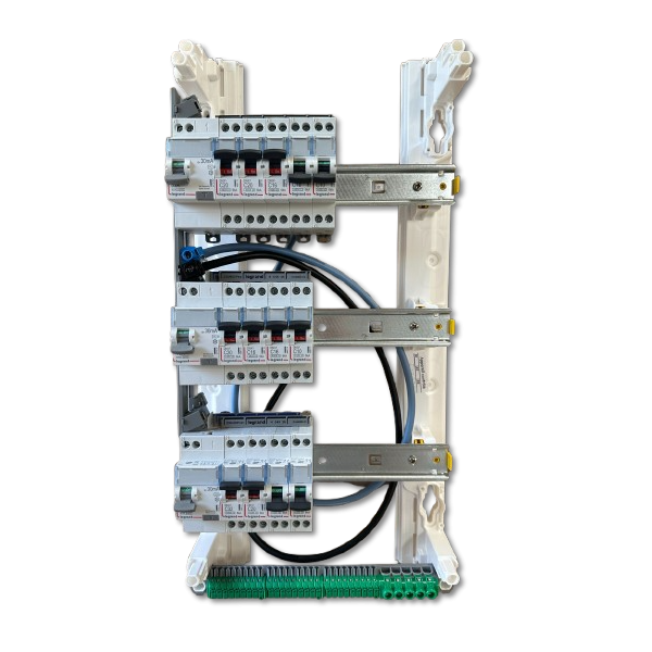 Legrand - Tableau électrique précâblé 2ID 63A 1ID 40A pour T3 - Drivia - 13 modules - 3 Rangées - À vis - Réf : 093058