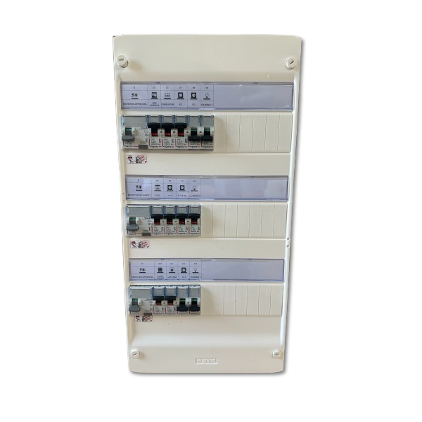 Legrand - Tableau électrique précâblé 2ID 63A 1ID 40A pour T3 - Drivia - 13 modules - 3 Rangées - À vis - Réf : 093058