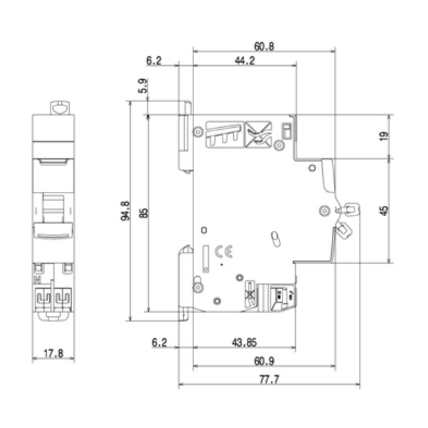 Legrand - Disjoncteur DNX3 Ph/N - 2A - Auto/Auto - Réf : 406780