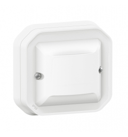 Legrand - Plexo - Détecteur mural universel - Infrarouge - Encastré - Blanc - IP55/IK07 - Réf : 069520LA + 069692L