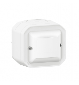 Legrand - Plexo - Détecteur mural universel - Infrarouge - Saillie - Blanc- IP55/IK07 - Réf : 069520LA+069689L