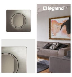 Legrand - Céliane 2024 - Plaque de finition Acier Satiné - 3 poste - Réf : CP1803