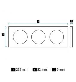 Legrand - Céliane 2024 - Plaque de finition Acier Satiné - 3 poste - Réf : CP1803
