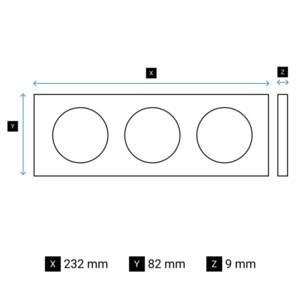 Legrand - Céliane 2024 - Plaque de finition Acier Satiné - 3 poste - Réf : CP1803