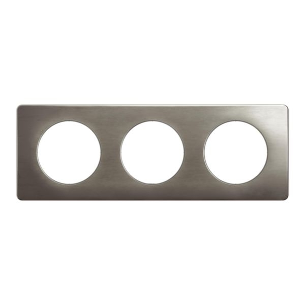 Legrand - Céliane 2024 - Plaque de finition Acier Satiné - 3 poste - Réf : CP1803