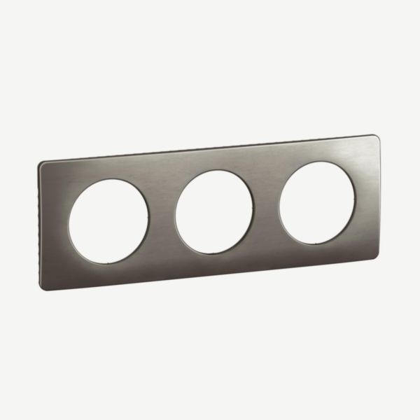 Legrand - Céliane 2024 - Plaque de finition Acier Satiné - 3 poste - Réf : CP1803