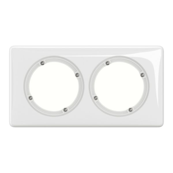 Legrand - Céliane 2024 - Plaque de finition Blanc - IP44 - 2 poste - Réf : CP2702