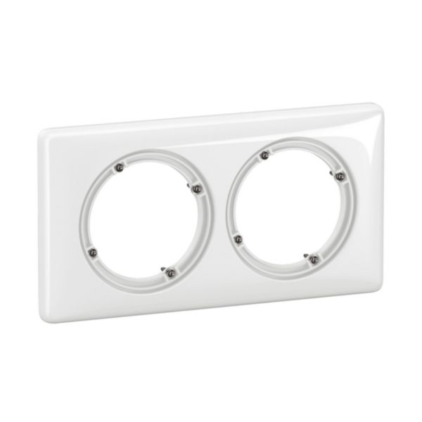 Legrand - Céliane 2024 - Plaque de finition Blanc - IP44 - 2 poste - Réf : CP2702