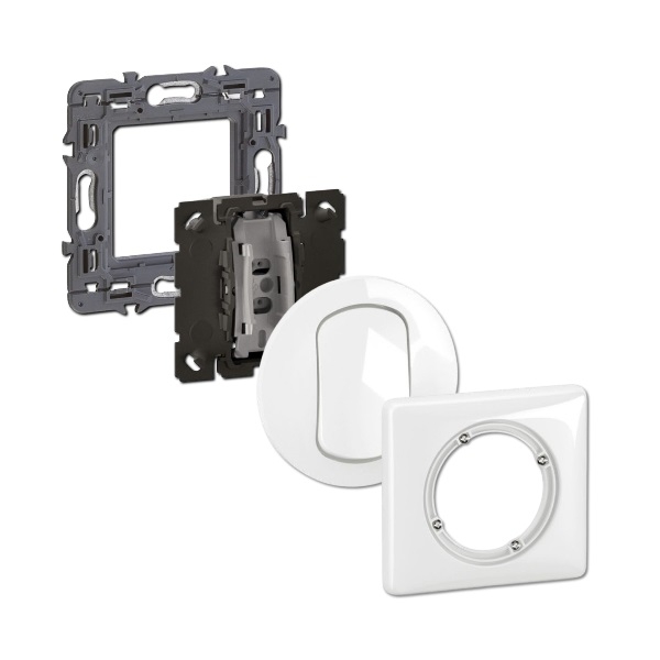 Legrand - Céliane 2024 - Interrupteur ou va et vient étanche complet - 10A - Blanc - IP44 - Réf : CG8001