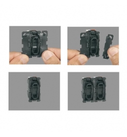 Legrand - Céliane 2024 - Double va et vient étanche complet - Blanc - IP44 - Réf : 080251 + 2 x CM0001 + CB4001 + CP2701